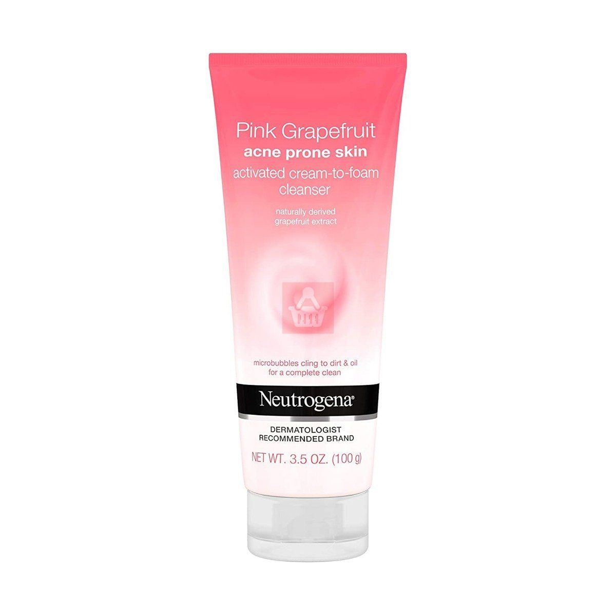 Neutrogena Pink Grapefruit Activated Cream-to-Foam Acne Facial Cleanser 100g