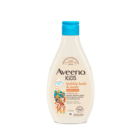 Aveeno Kids Bubble Bath & Wash Sensitive Skin 250ml