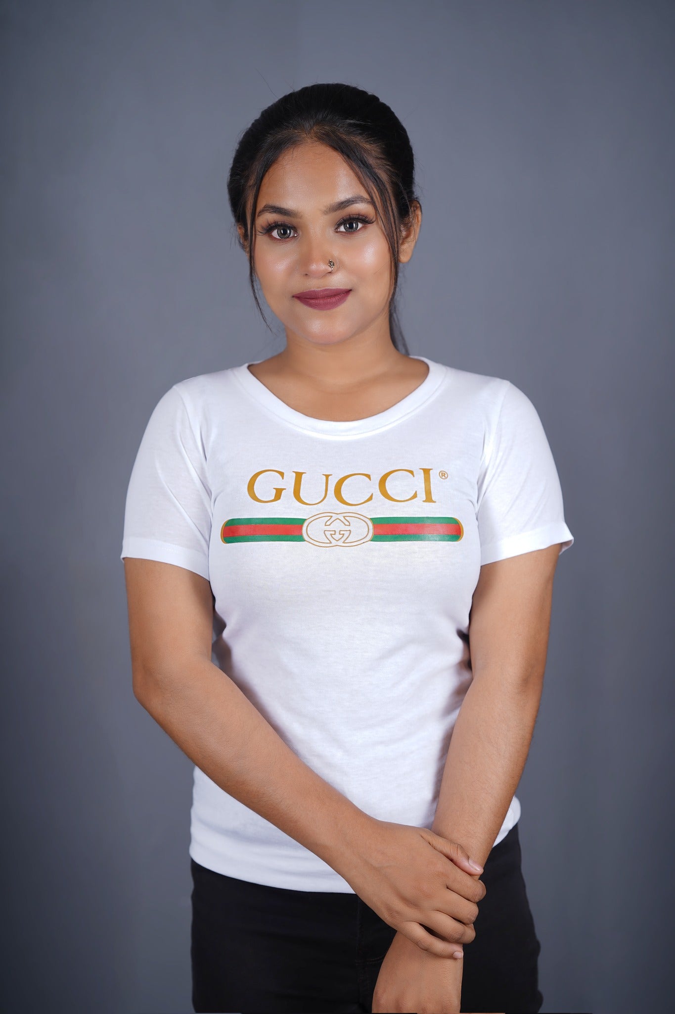 GUCCI White Women's T-Shirt.