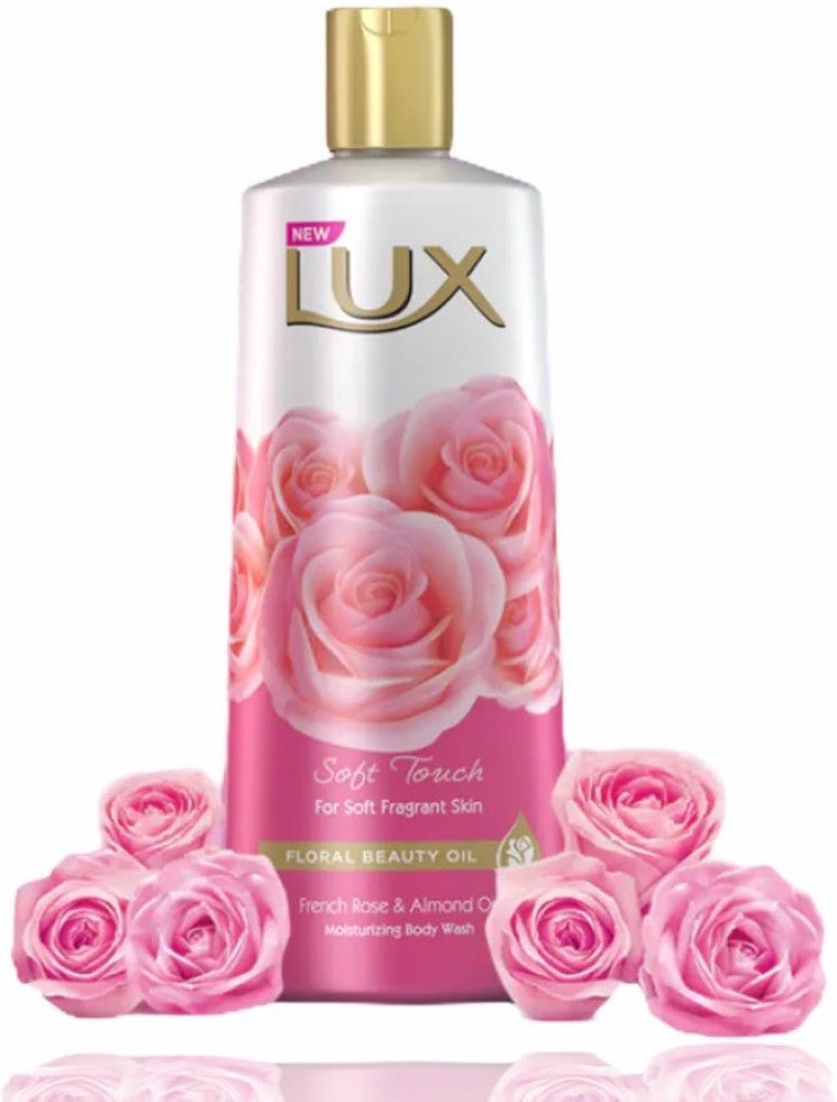 LUX Soft Touch French Rose & Almond Oil Moisturizing Body Wash 500ml.