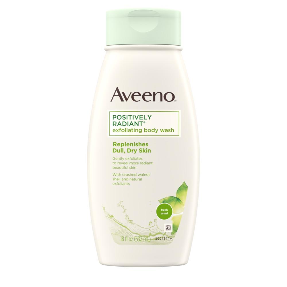 Aveeno Positively Radiant Exfoliating Fresh Scent Body Wash 532ml