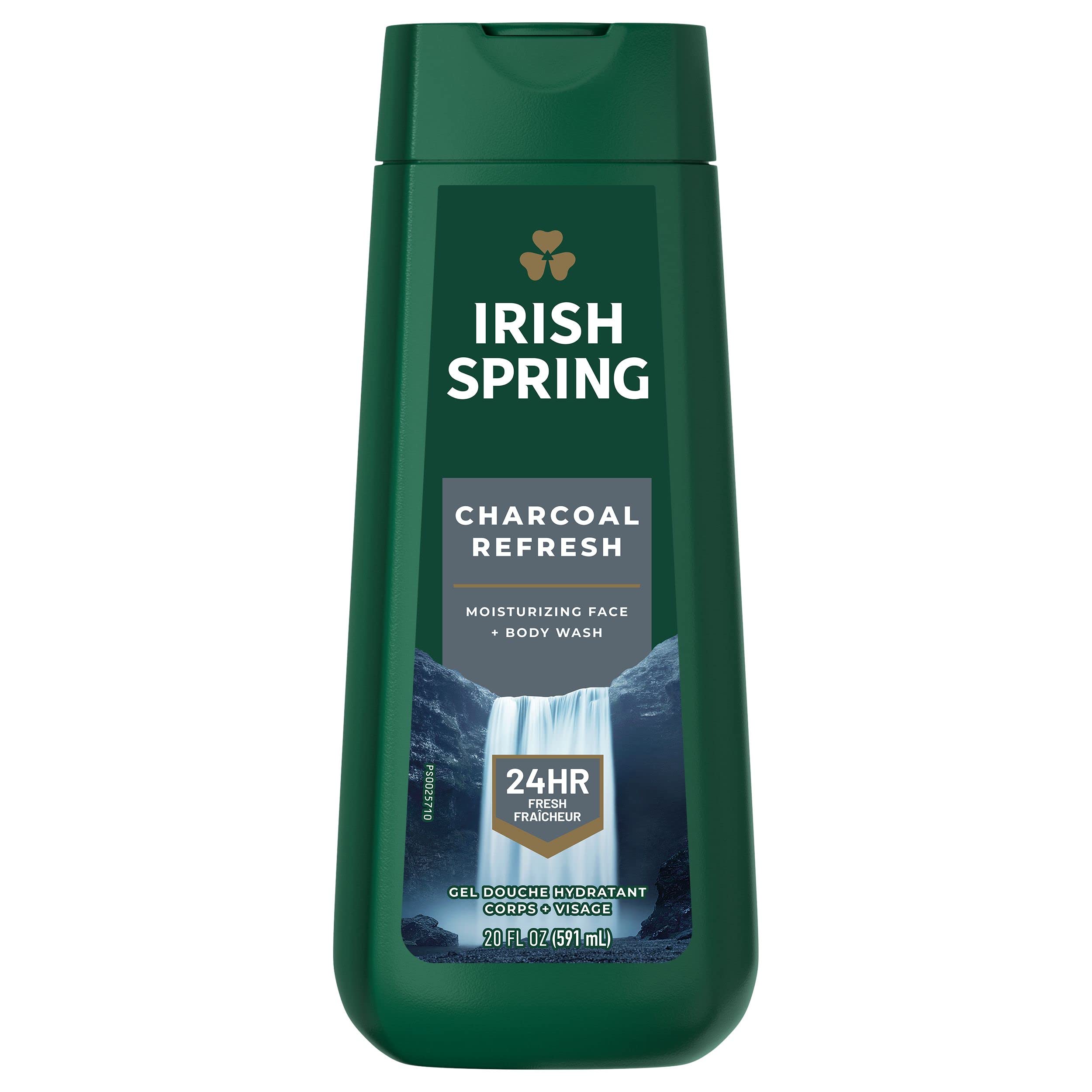 Irish Spring Charcoal Refresh Moisturizing Face & Body Wash 591ml