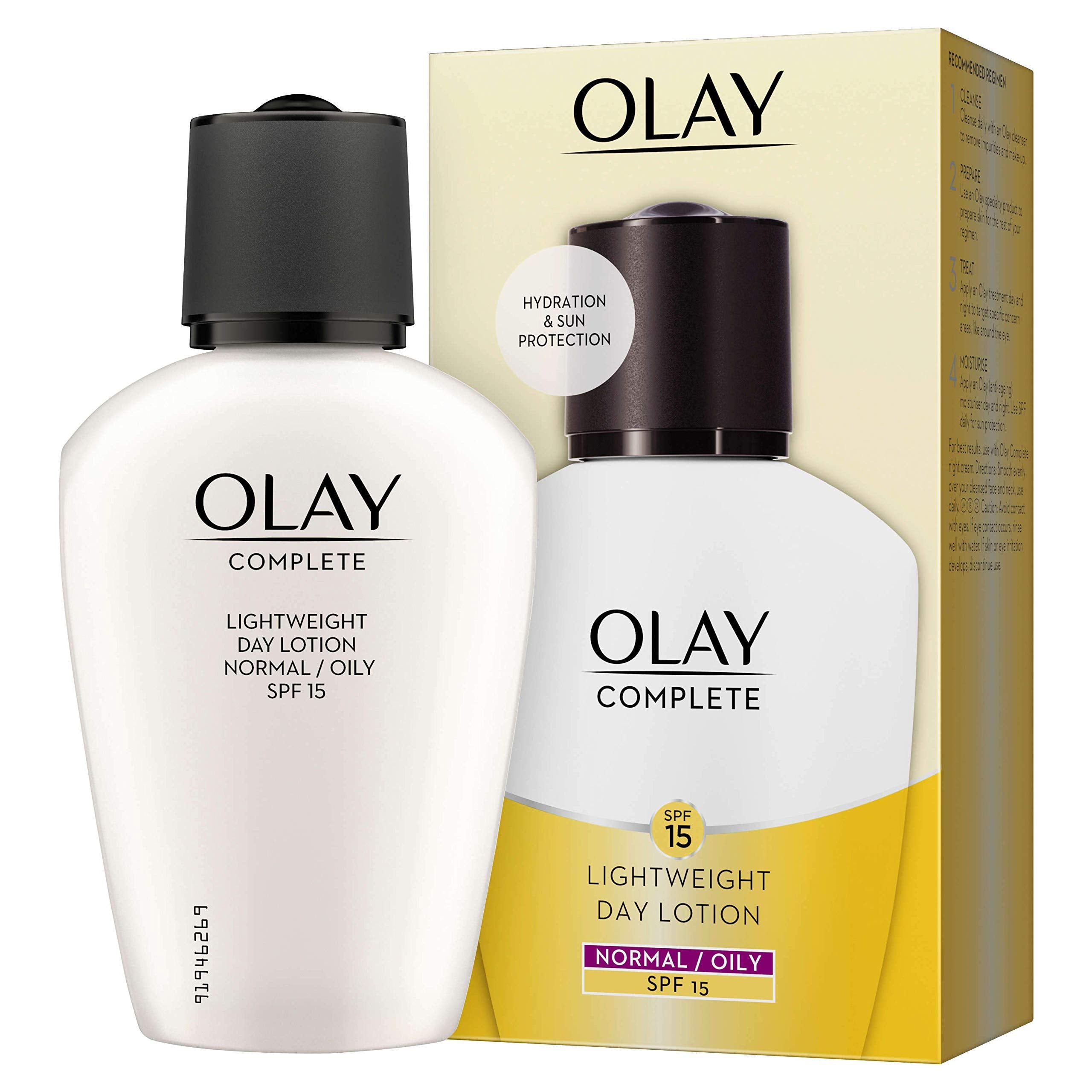 Olay complete lightweight day lotion hydration & sun protection normal/oily SPF 15