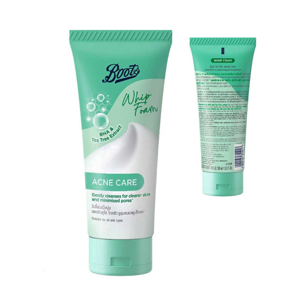 Boots BHA & Tea Tree Extract Acne Care Whip Foam 100ml