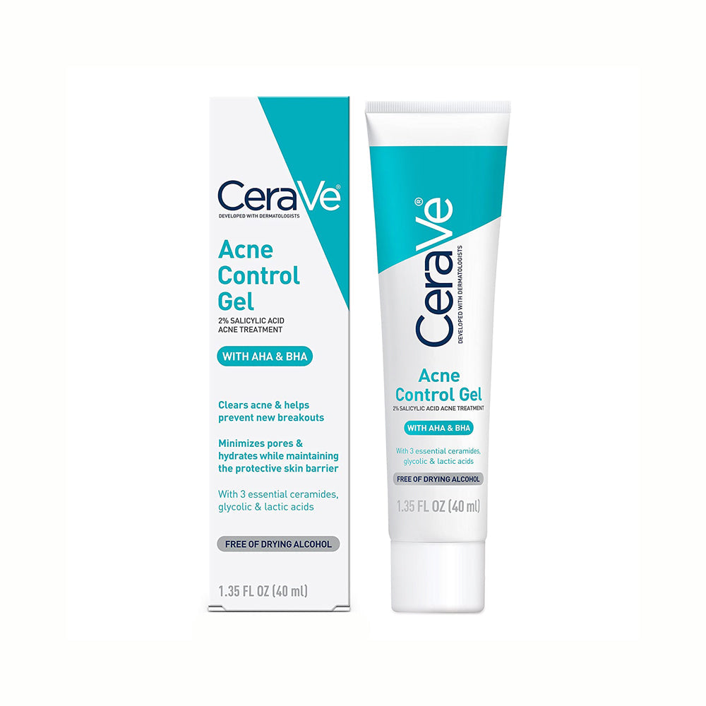 Cerave Acne Control Gel - 2% Salicylic Acid Acne Treatment With AHA & BHA (40ml)