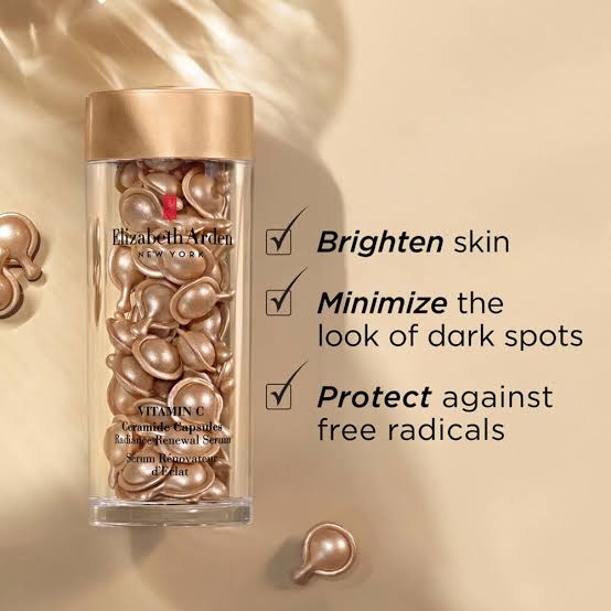 Elizabeth Arden Vitamin C Ceramide Capsules Serum, Daily Skin Care, Birghtening Face Serum, 60 pcs, 28ml