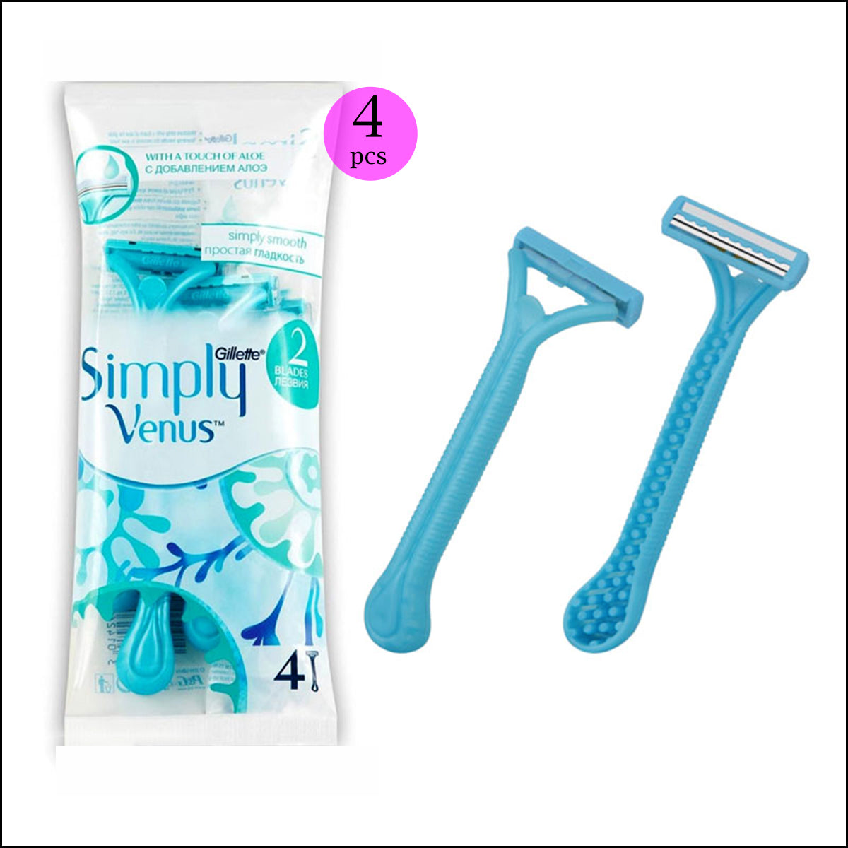Gillette Simply Venus 2 Disposable 4 Razor For Women