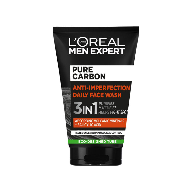 L'Oreal Men Expert Pure Carbon Anti-Imperfection 3in1 Daily Facial Wash 100ml