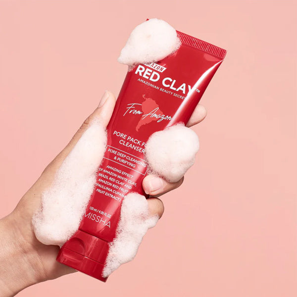 Missha Amazon Red Clay’" Pore Pack Foam Cleanser - 120ml