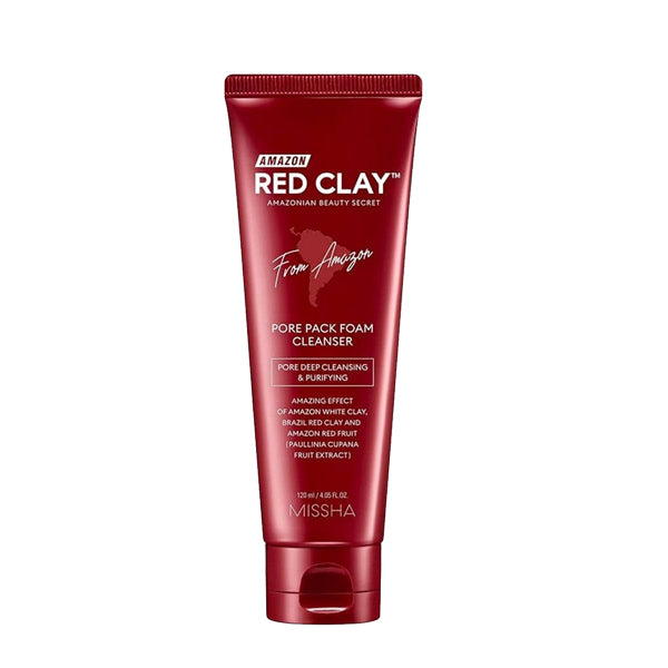 Missha Amazon Red Clay’" Pore Pack Foam Cleanser - 120ml