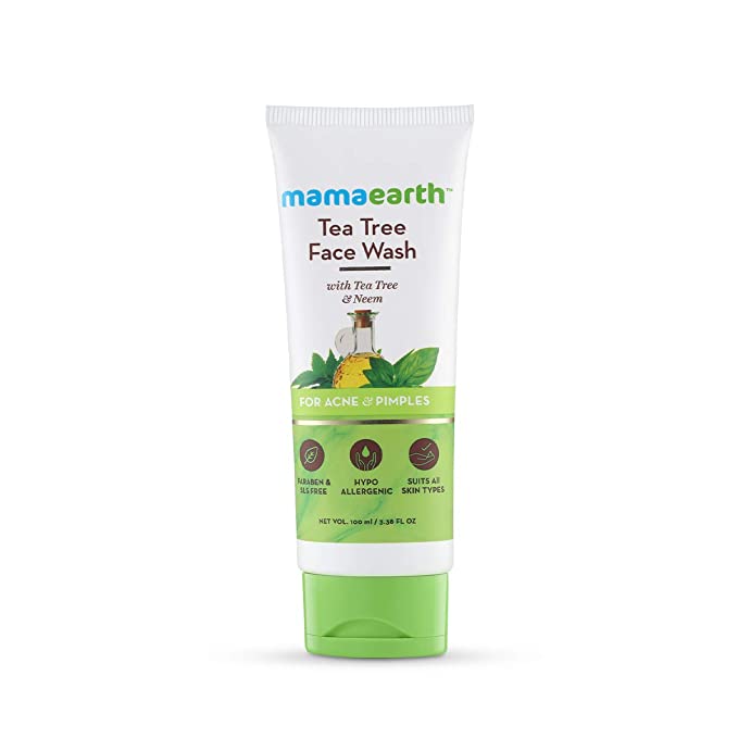 Mama Earth Tea Tree Face Wash For Acne & Pimples 100ml