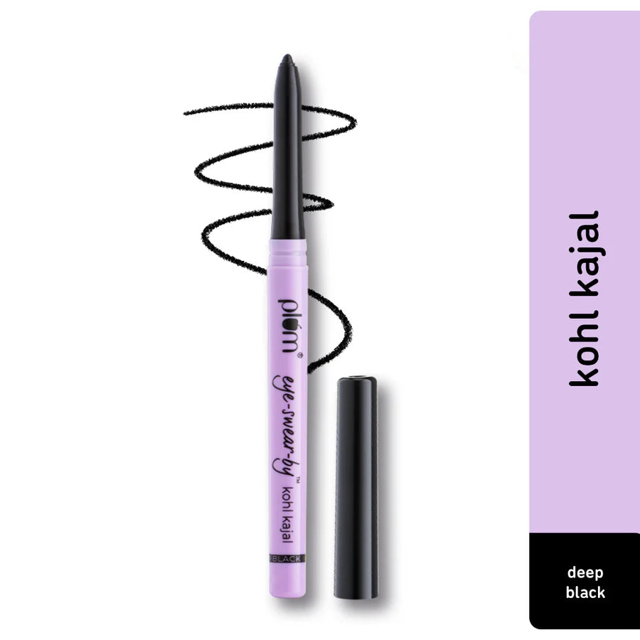 Plum Kohl Kajal Deep Black Creamy Smooth