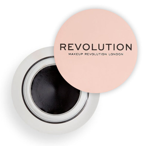 Revolution Gel Eyeliner Pot With Brush - Black