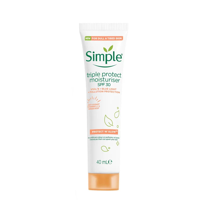 Simple Protect ‘n’ Glow Triple Protect moisturiser spf 30