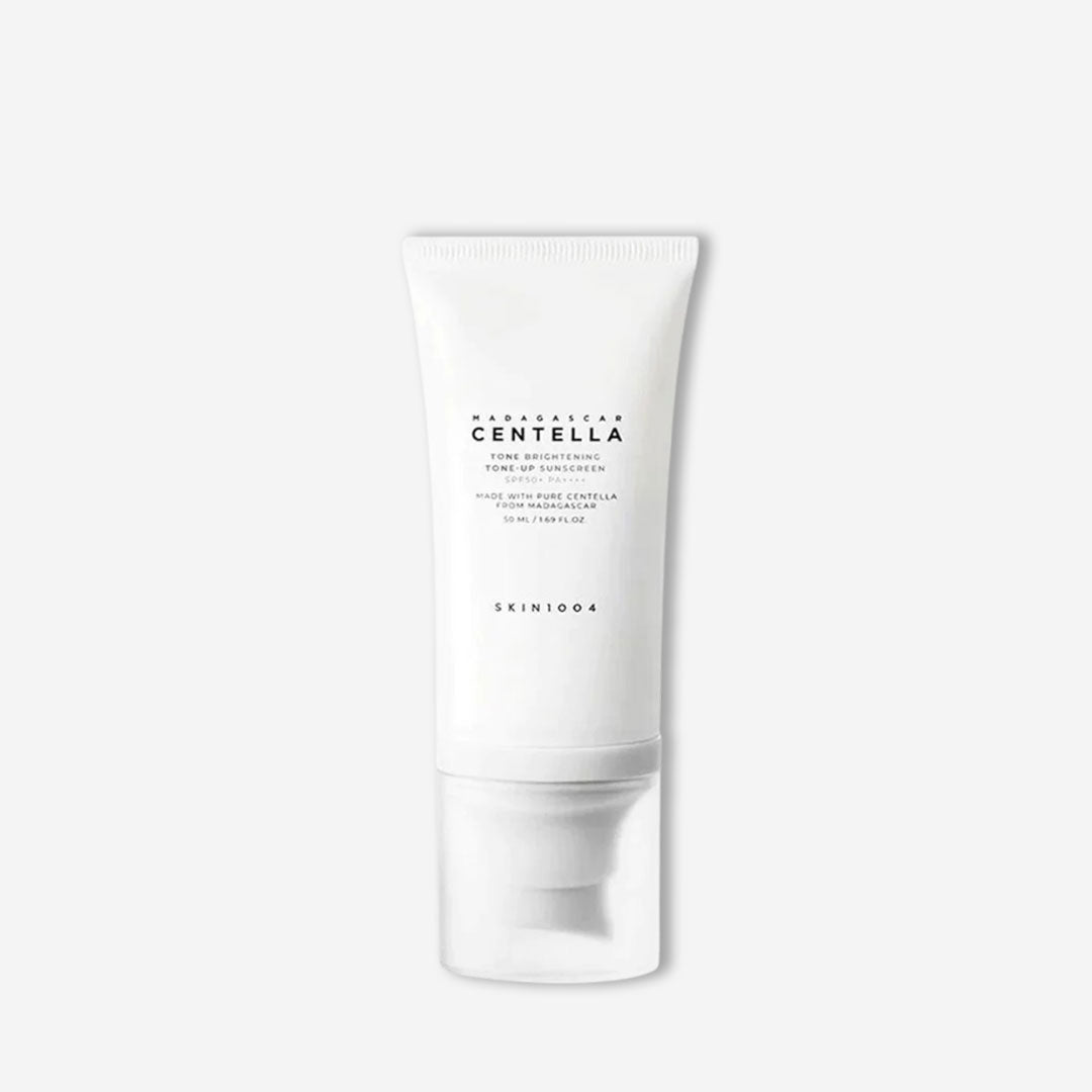 SKIN1004 Tone Up Sunscreen SPF50+ PA++++ – Madagascar Centella Brightening & Anti-Aging Korean Sunscreen (50ml).