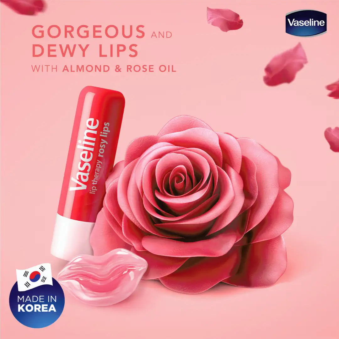 Vaseline Lip Therapy Rosy Lips With Petroleum Jelly 4.8g