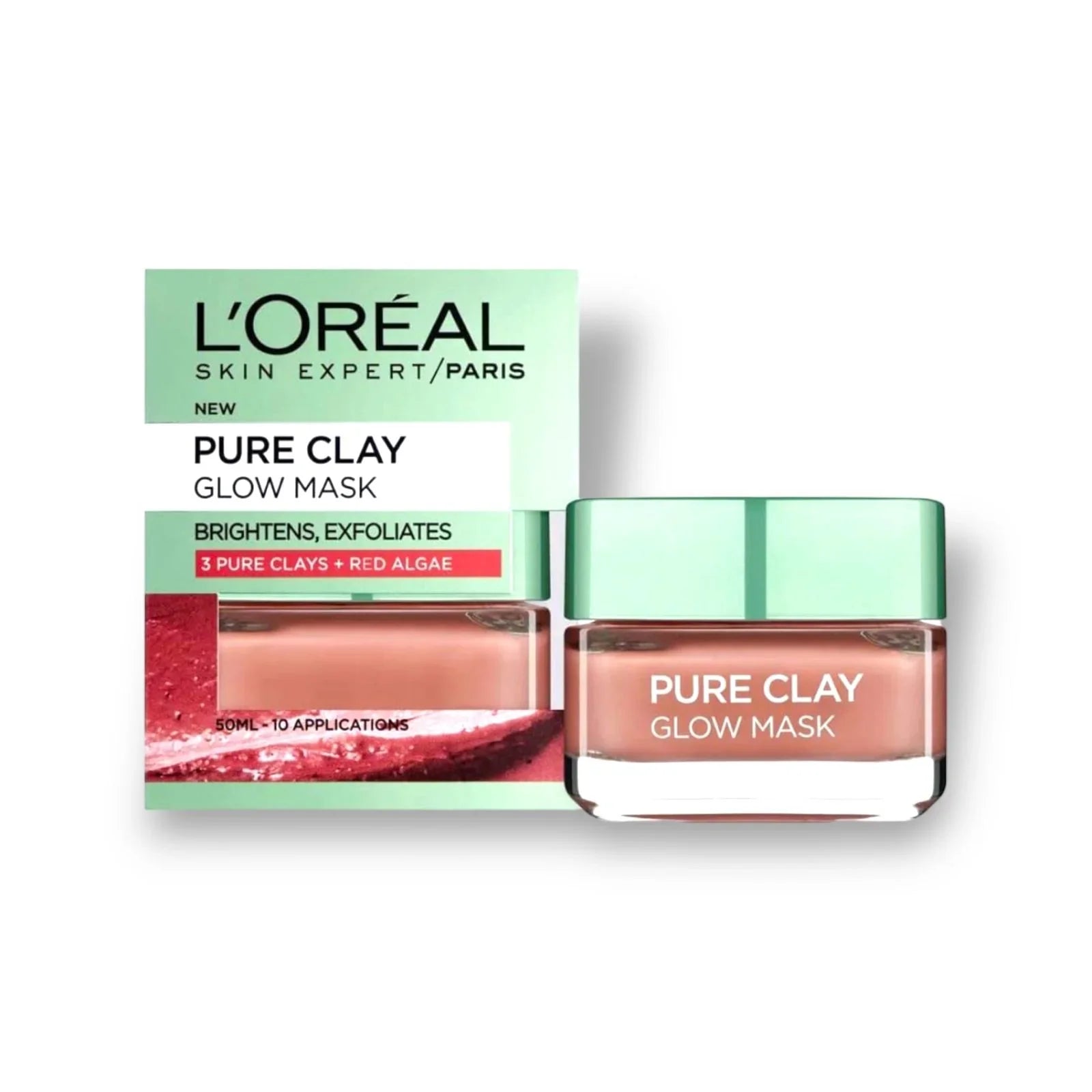 LOreal Paris 3 Pure Clays and Red Algae Glow Mask 50ml