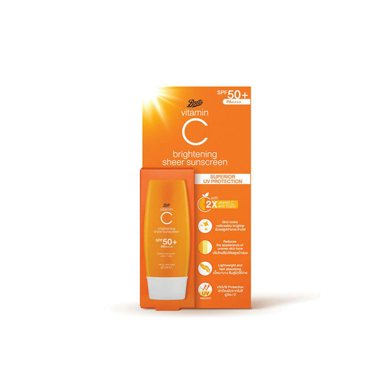 Boots Vitamin C Brightening Sheer Sunscreen SPF50 30ml