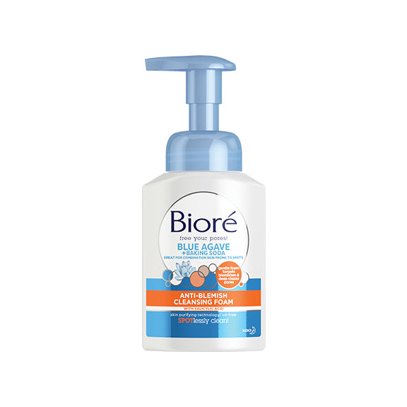 Biore blue agave and baking soda Anti-Blemish Cleansing Foam combination skin
