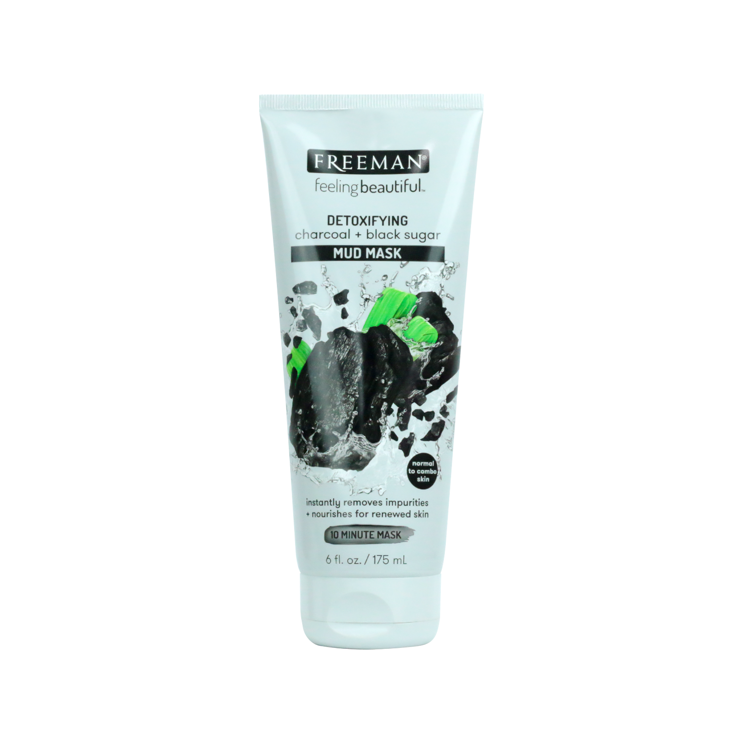 Freeman Feeling Beautiful Detoxifying Charcoal + Black Sugar Mask 175ml