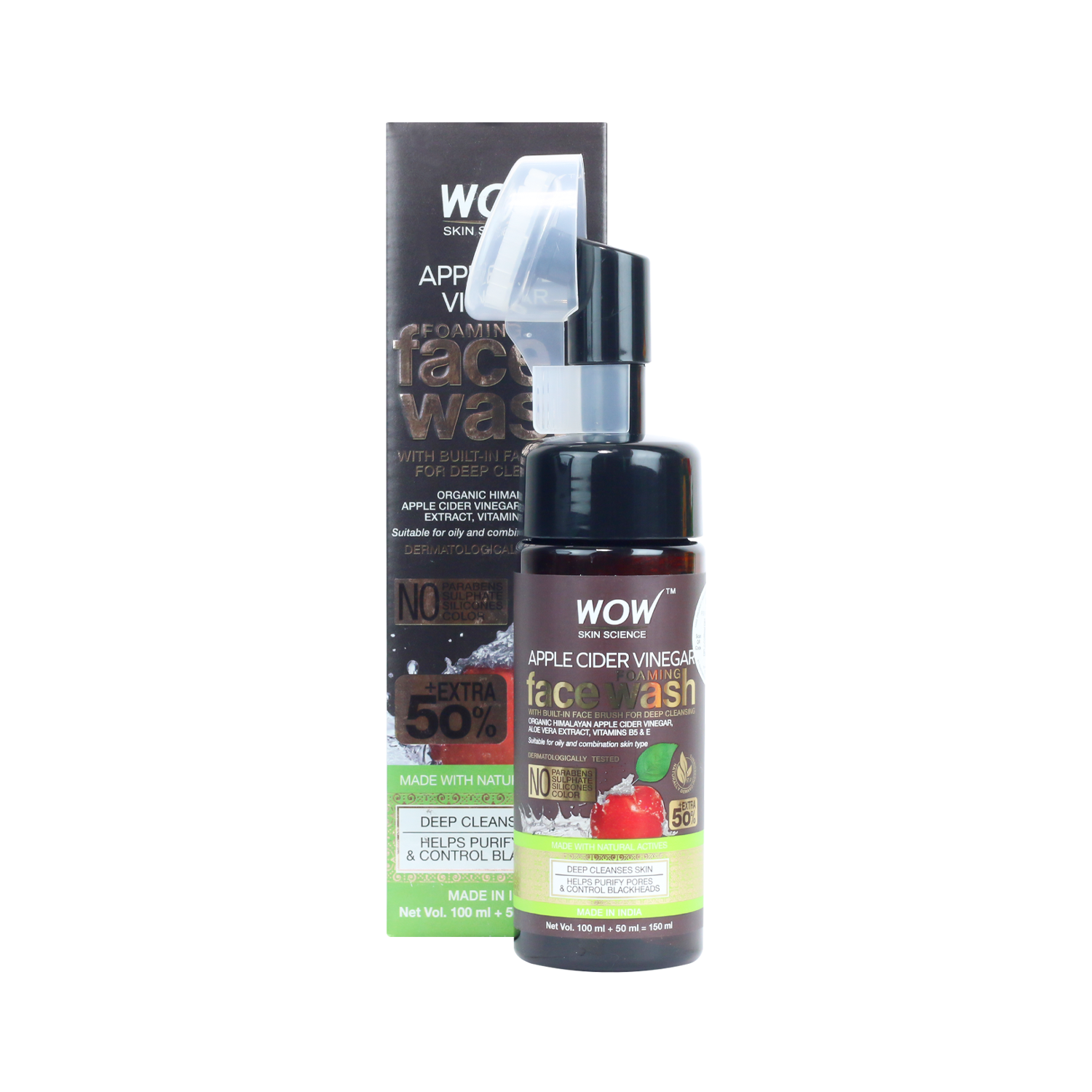 Wow Apple Cider Vinegar Foaming Face Wash 150ml