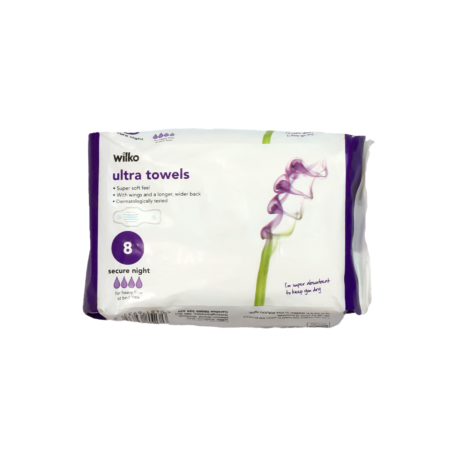 Wilko Ultra Secure Night Towels 8 Pack
