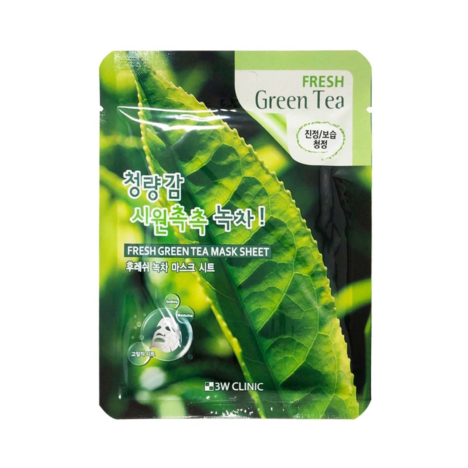 3W Clinic Fresh Green Tea Mask Sheet 23g