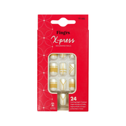 Fingrs X-Press White & Beige False Nail Tip 24pices