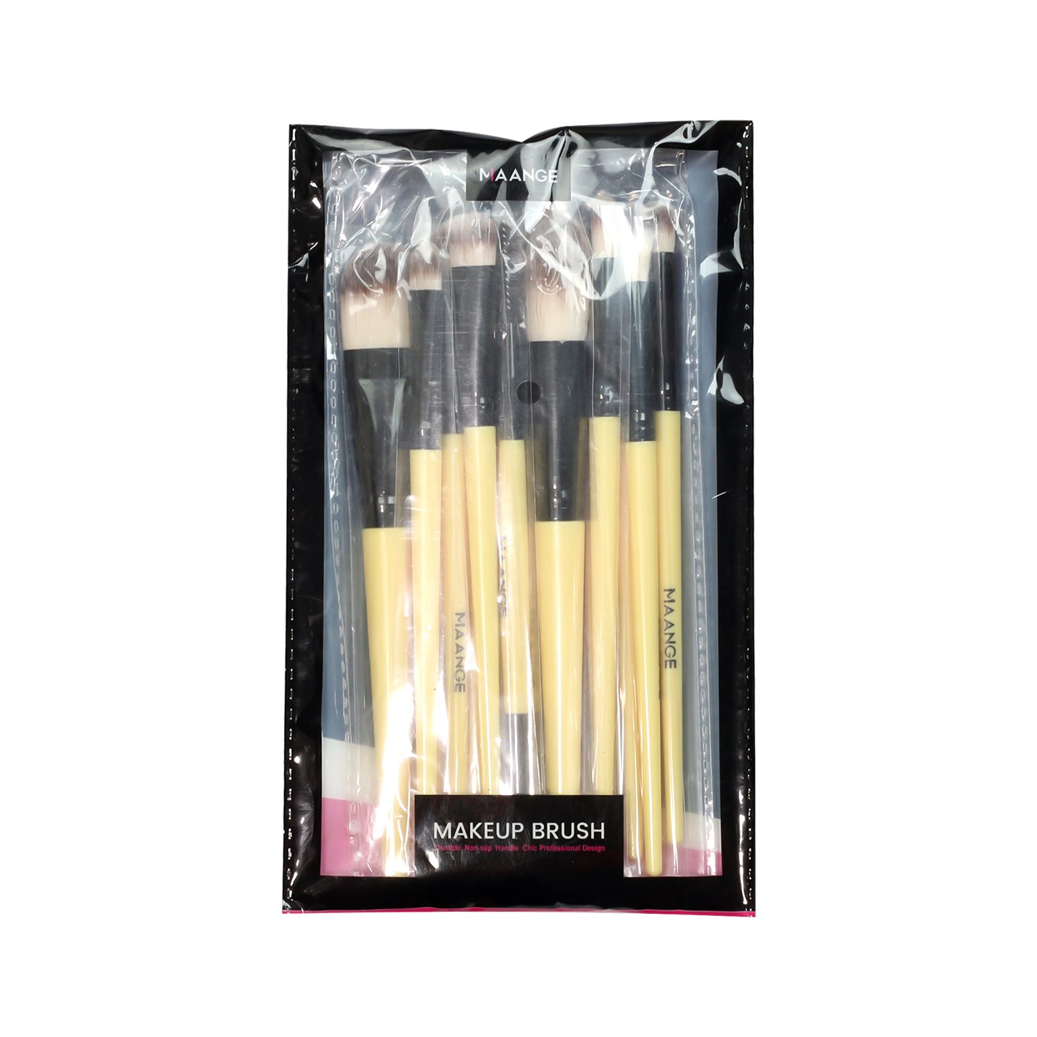 Maange Professional Makeup Brush Yellow Set 14pcs