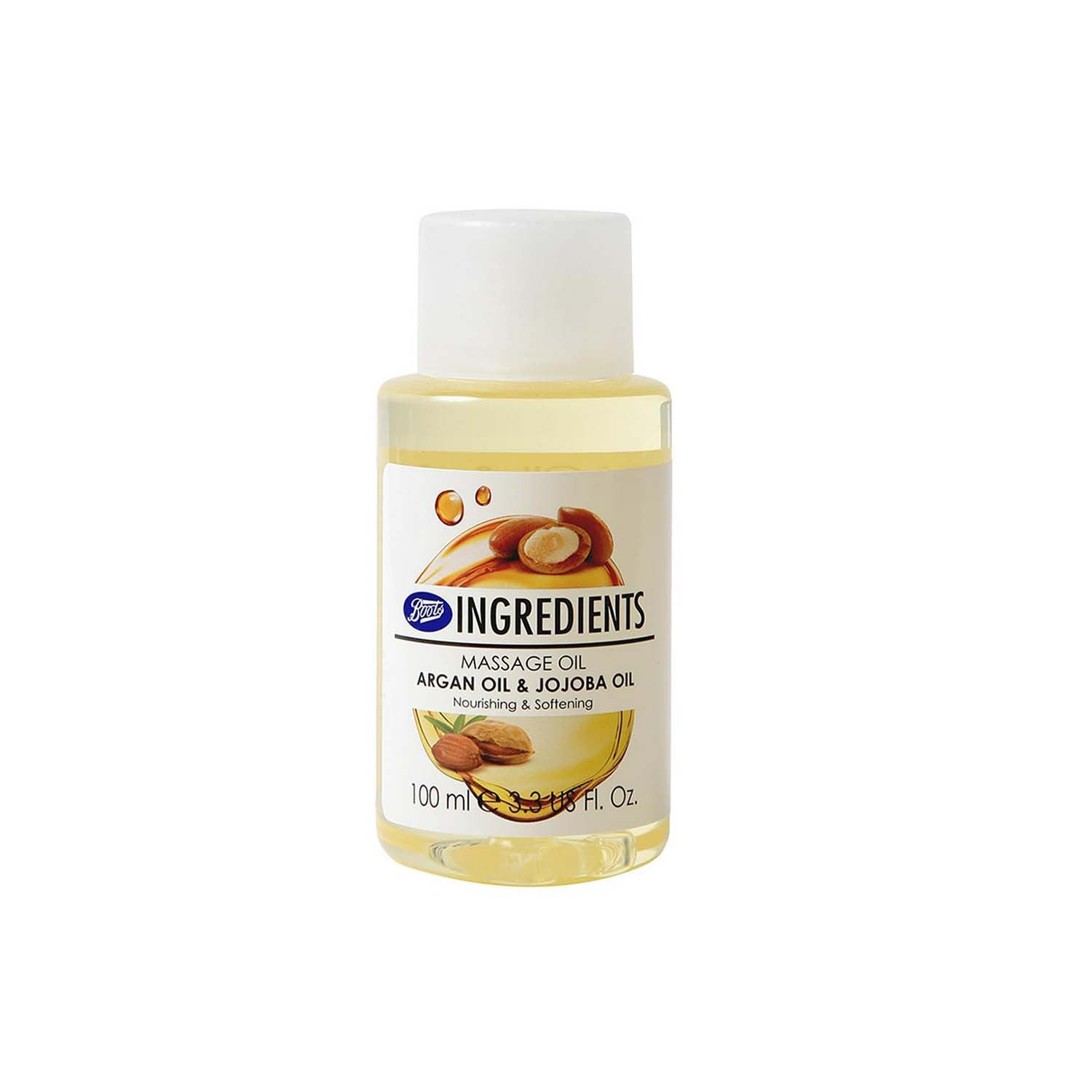 Boots Ingredients Argan Oil & Jojoba Massage Oil 100ml