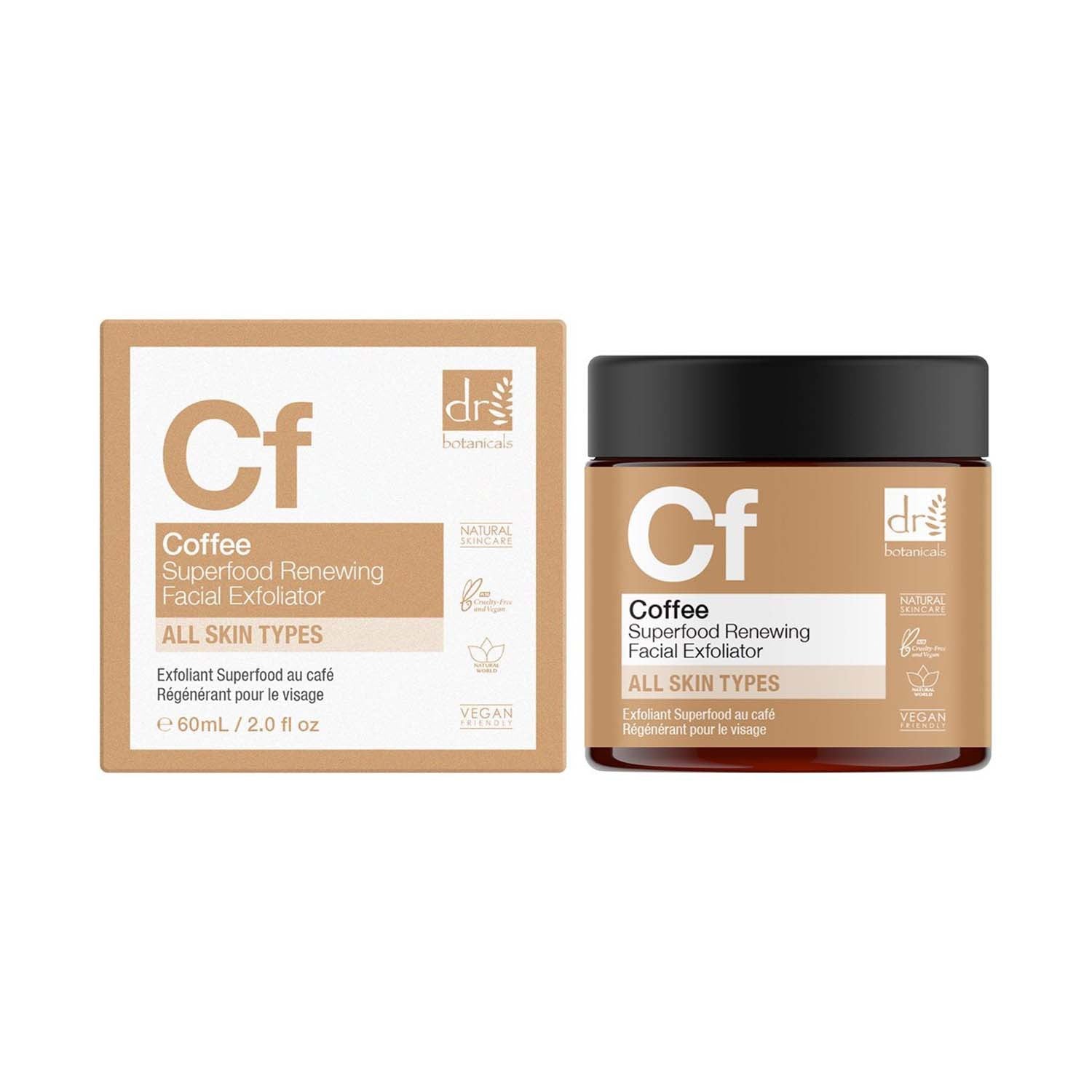 Dr Botanicals Coffee Superfood Renewing Facial Exfoliator 60ml