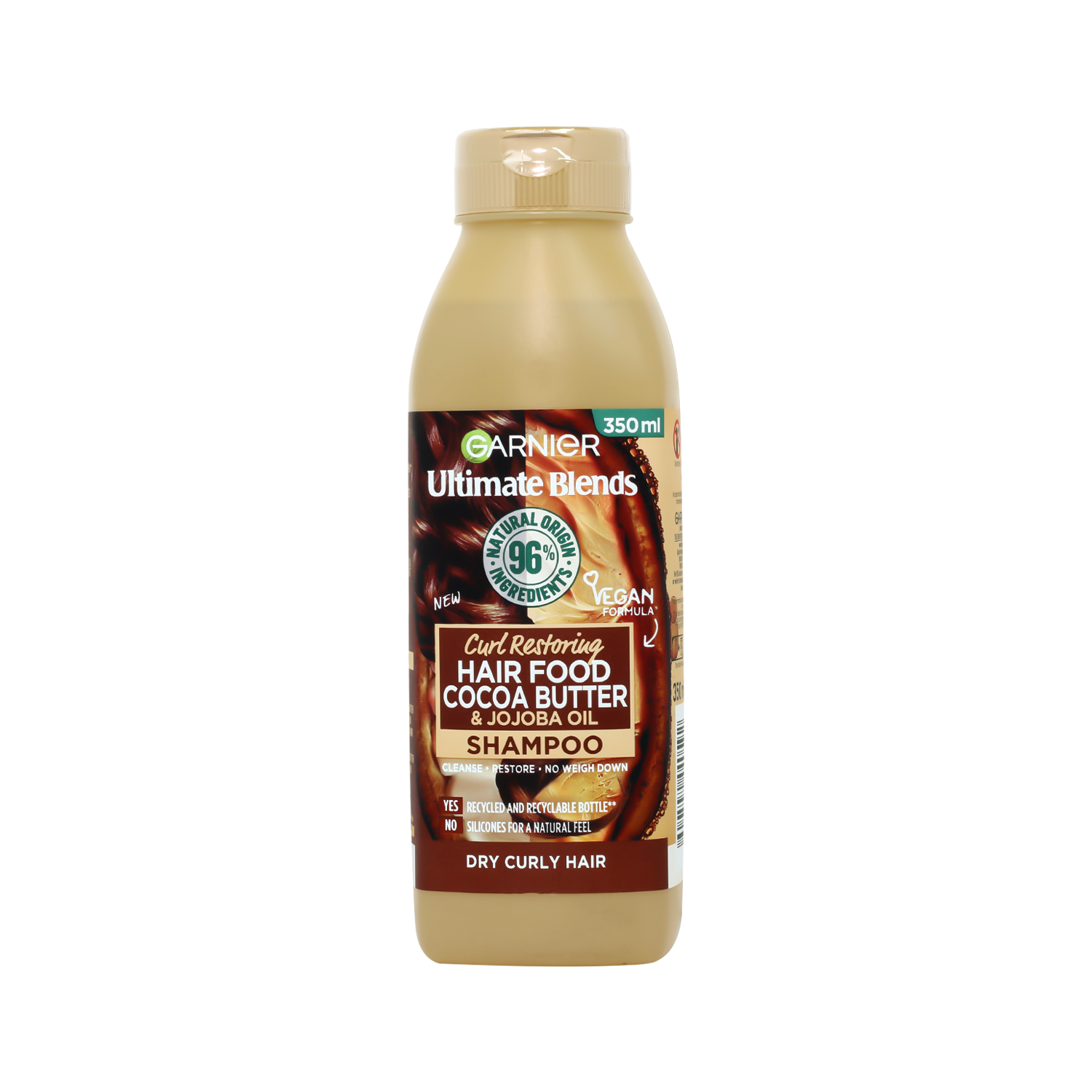 Garnier Ultimate Blends Hair Food Cocoa Butter & Jojoba Oil Shampoo 350ml