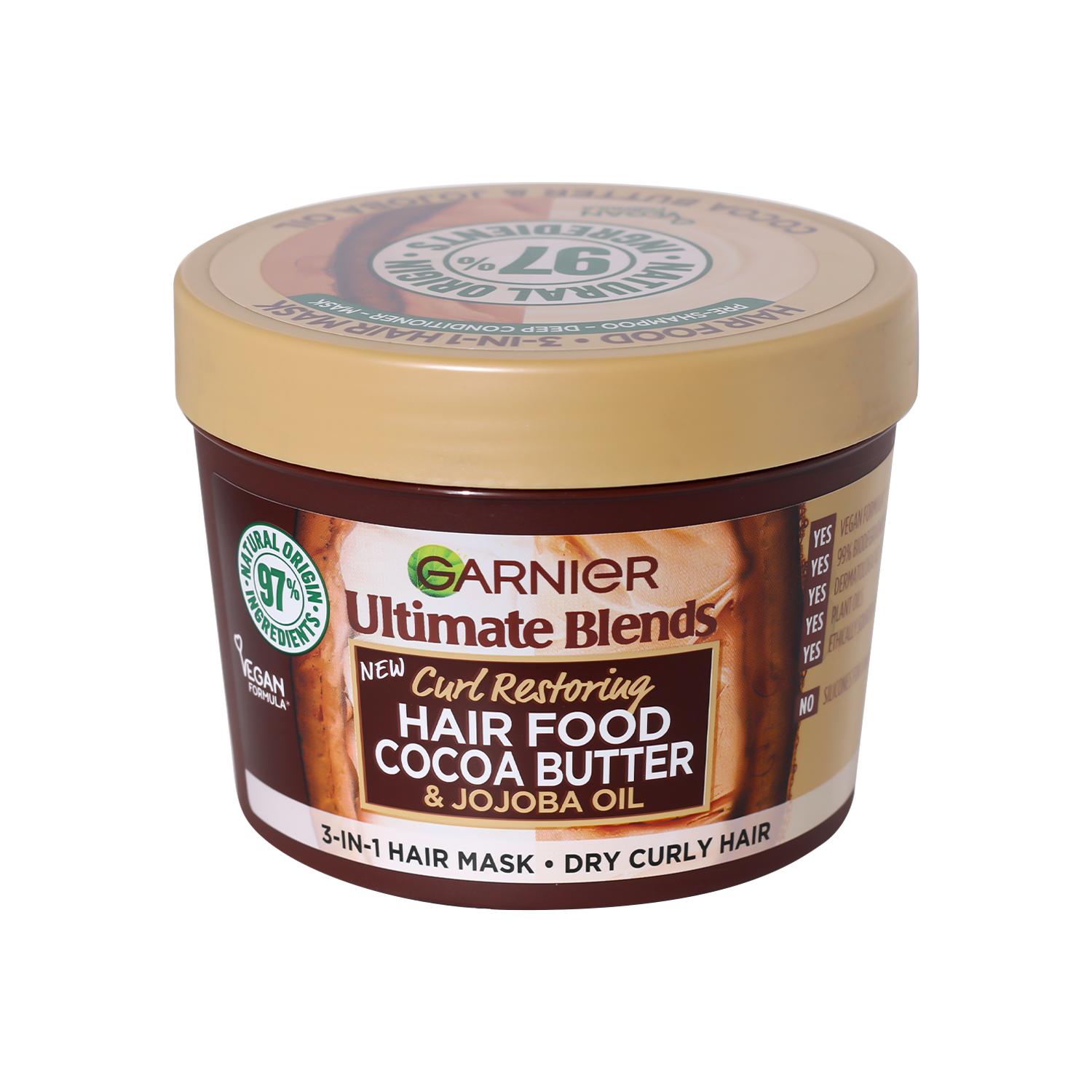 Garnier Ultimate Blends Curl Restoring Cocoa Butter & Jojoba oil Hair Food 390ml