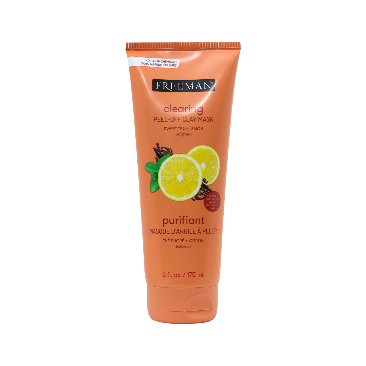Freeman Sweet Tea + Lemon Brighten Purifiant Clearing Peel-Off Clay Mask 175ml