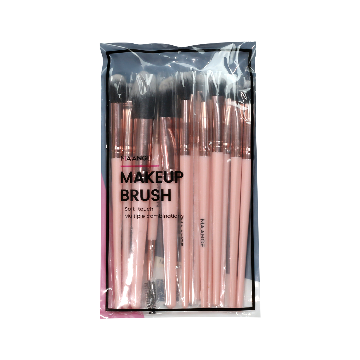 Maange Purple Eye Makeup Brush Set - 14pcs