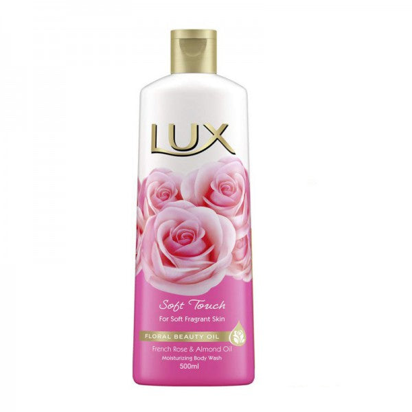 LUX Soft Touch French Rose & Almond Oil Moisturizing Body Wash 500ml.