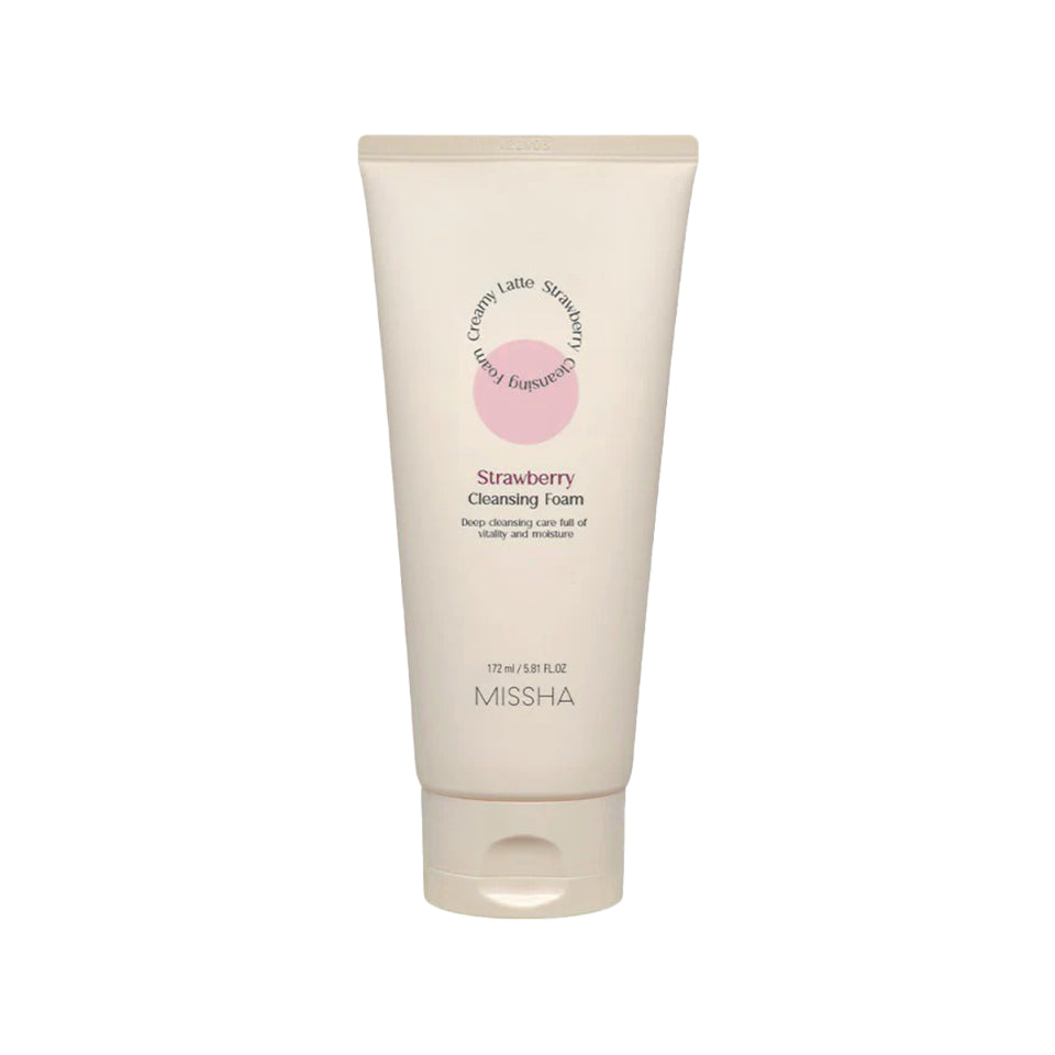 Missha Creamy Latte Cleansing Foam Strawberry] R - 172 ml