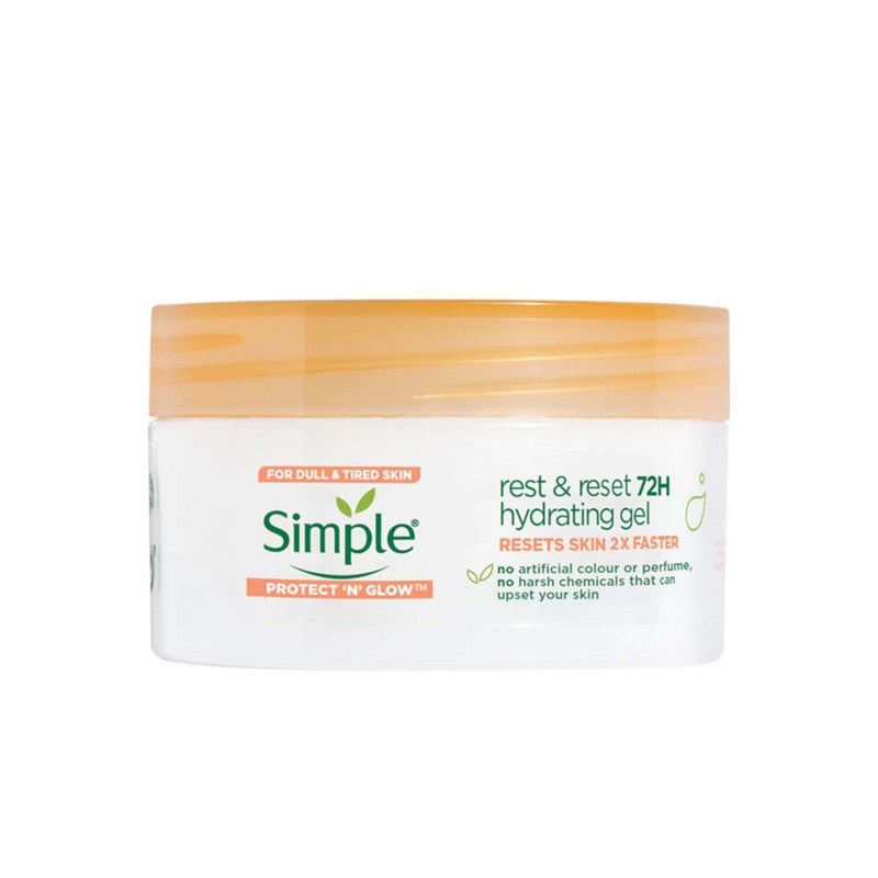 Simple Protect N Glow Rest & Reset 72H Hydrating Gel 50ml.