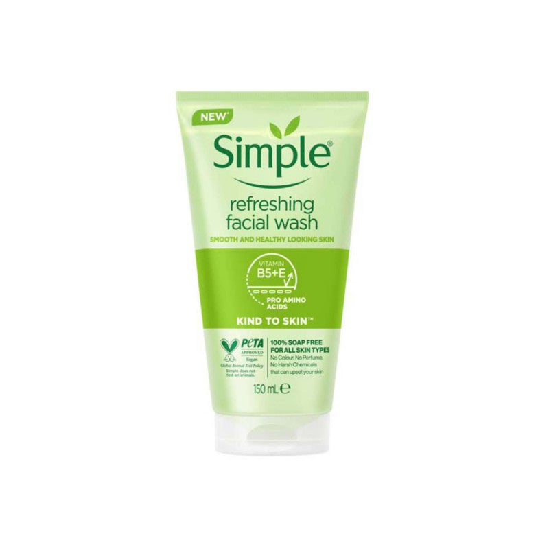 Simple Refreshing Facial Wash Kind To Skin 150ml.